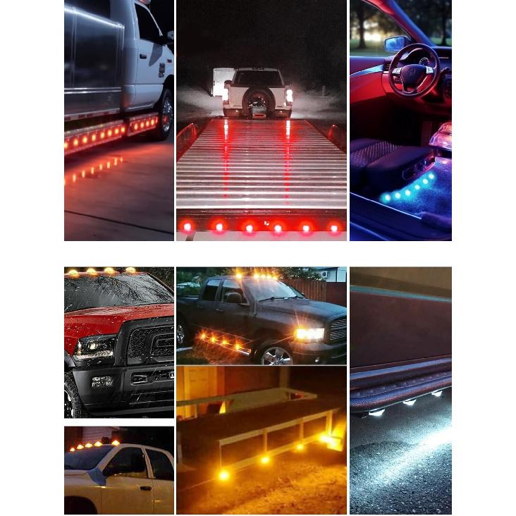 3/4 Inch Trailer Marker, LED Side Marker Lights, Heavy Duty Waterproof Clearance Lights For Trailers, Trucks, RVs, Buses, Vans - Durable & Bright For