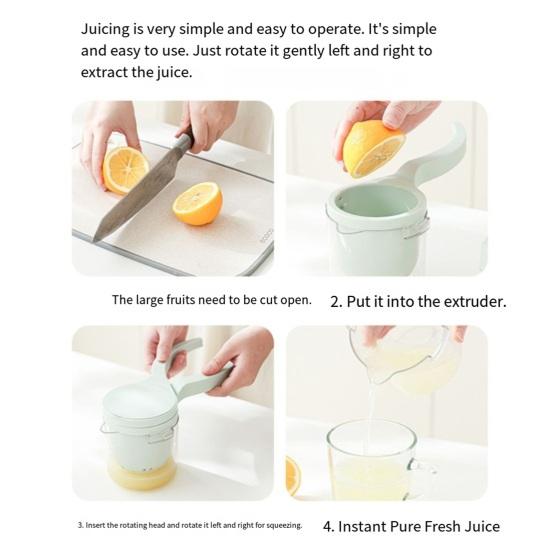 Spiral Press Juicer Manual Citrus Squeezer for Lemon Orange Potato Masher with Non-Slip Extended Handle Dumpling Stuffing Wringer Press for Kitchen
