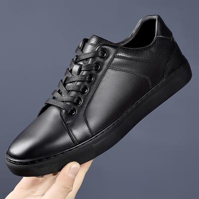 Модные мужские повседневные туфли из натуральной кожи, нескользящие оксфорды, молодежная трендовая обувь для скейтбординга, повседневные спортивные кроссовки, мужская обувь для ходьбы