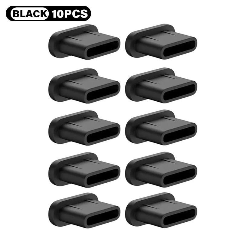 Silicone Type-C Dust Plugs Caps Charging Port Protector with Storage Box USBC Port Anti-dust Dustplugs for Samsung IPhone Xiaomi