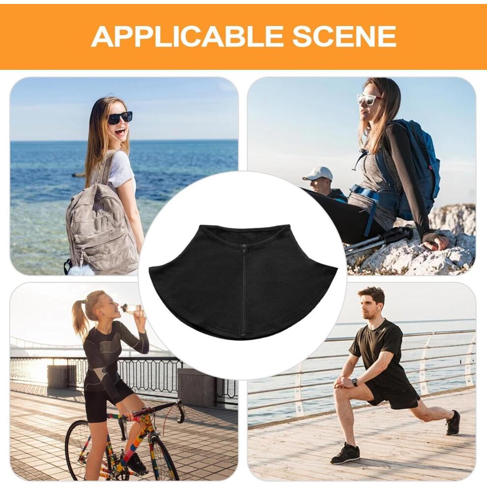 Cooling Neck Wraps Moisture-Wicking Fabric Quick-Dry Design Reusable UV-Blocking Black 7.086-Inch Length Travel Camping