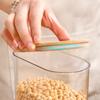 Wood Lid Plastic Airtight Canister Kitchen Storage Bottles Jars Food Container Grains Coffee Beans Grains Candy Jar Containers