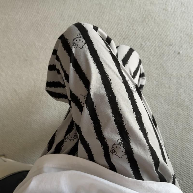 Women's Summer Pajama Pants - Loose, Long, Lapel Style for Home or Outdoor Wear
