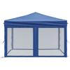 Folding Party Tent with Side Walls Blue 3x3 m
