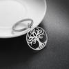 Брелок для ключей «Дерево жизни», брелок из цинкового сплава, металлический брелок, подарок на Рождество и день рождения, серебро