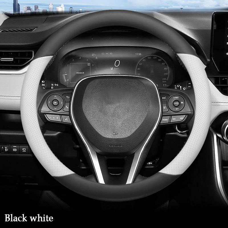 Высококачественная кожаная оплетка на руль автомобиля для Toyota RAV4 RAV-4 2019 2020 2026 2026 2026 2026 2026 Автомобильный руль