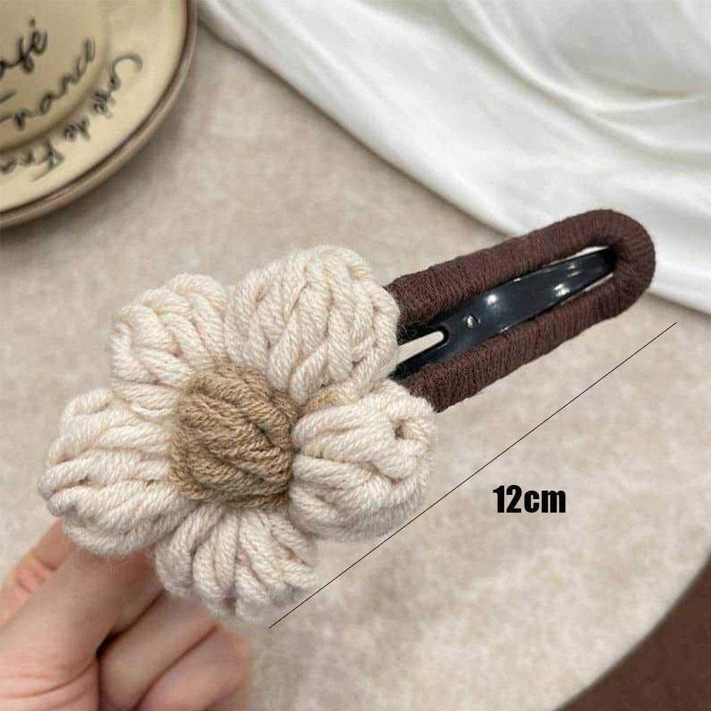 Plush Hair Clips Flower Back Brain Hairpin Gifts Claw Clip