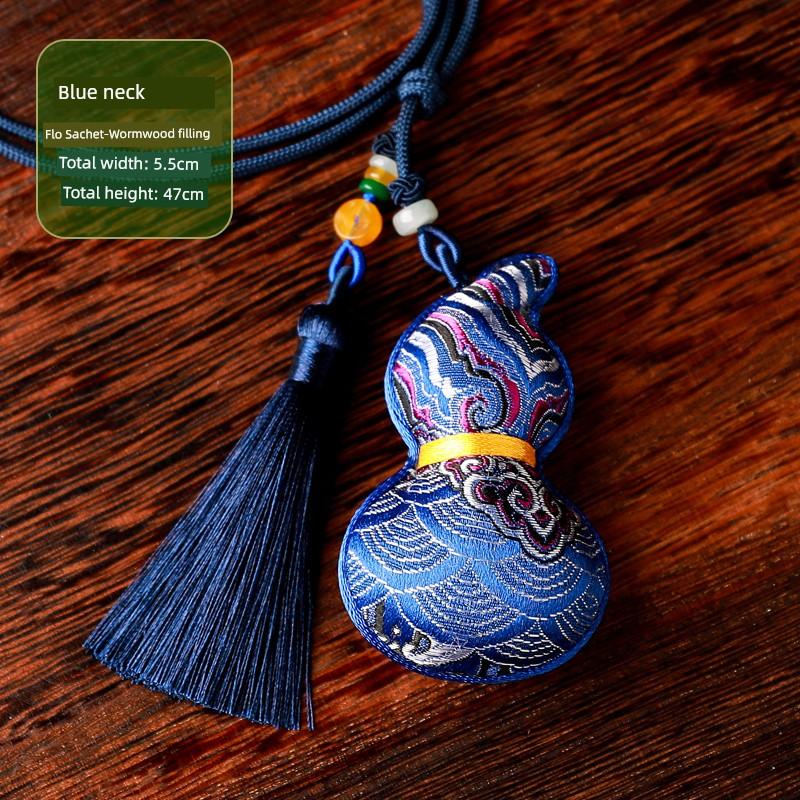 Country Chinese Ancient Style Dragon Boat Festival Fu Lu Gourd Sachet Perfume Bag Car Pendant Pendant Small Gift Embroider Birth Year Pouch
