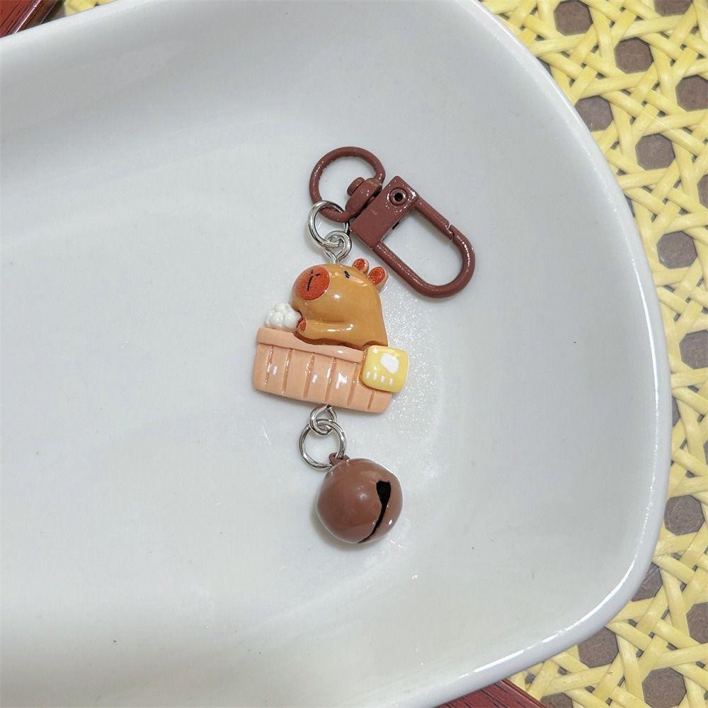 Смола Колокольчик Капибара Брелок Милый Животный Брелок Капибара Подвеска для Сумки Подруги