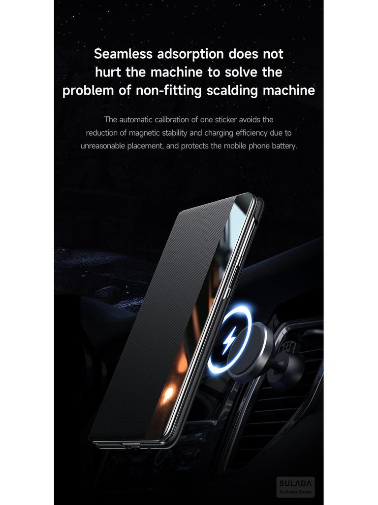 Магнитный чехол-книжка Smart из кожи с карманом для карт и текстурой Kevlar для Samsung Z Fold7/W26 (6/5/4)