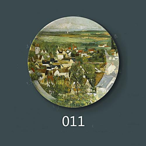 8" inch 20.5cm Diameter Paul Cezanne Painting Porcelain Decorative Home Hall Wall Hanging Plate Creative Arts Disc
