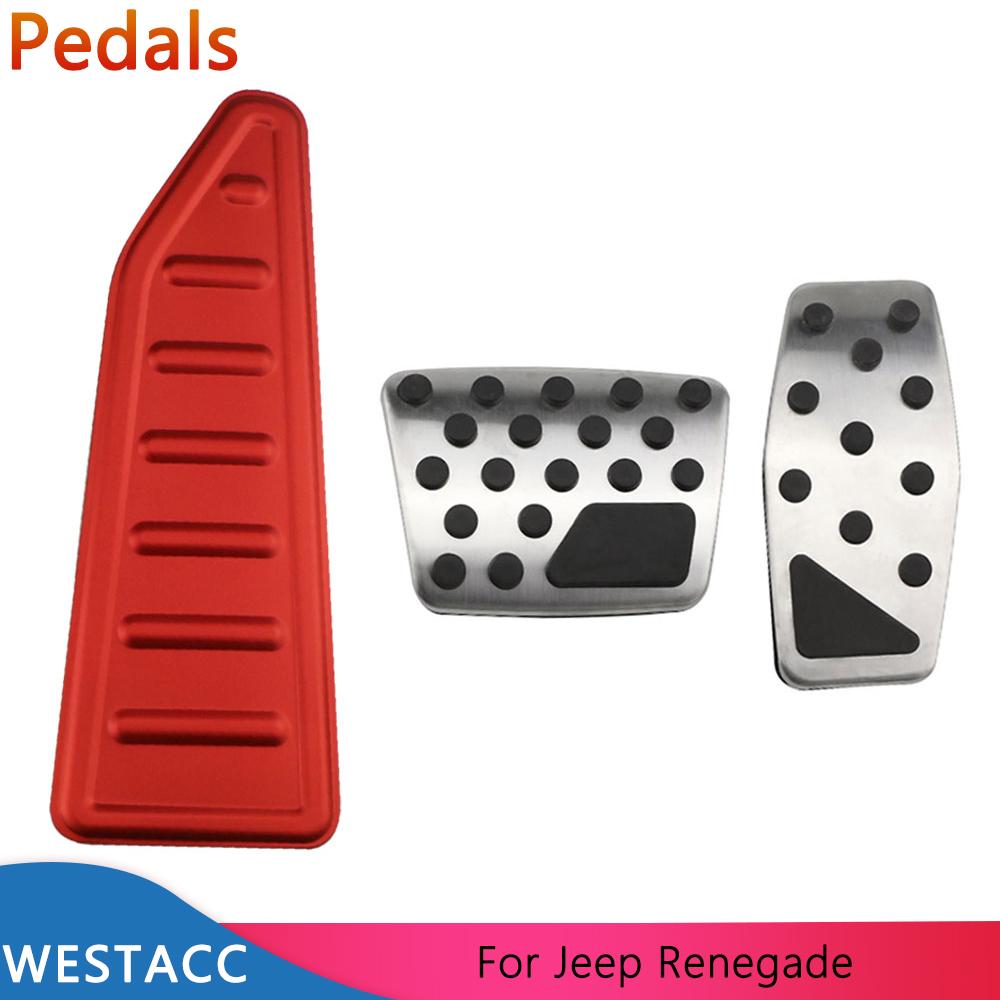 Педали автомобиля акселератор газ тормоз подставка для ног педаль защитный чехол для Jeep Renegade 2014 - 2022 детали салона
