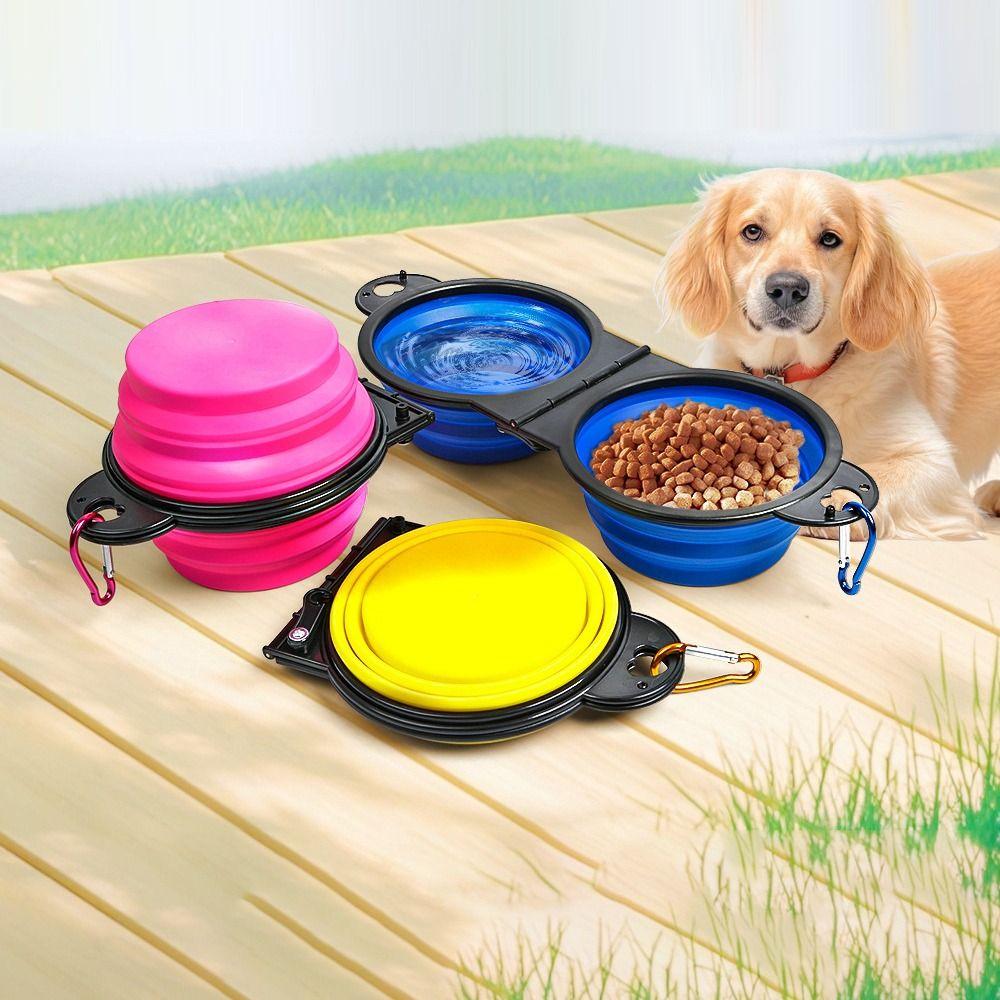 Складная миска для собак TPE Контейнер для корма для щенков Портативная миска-кормушка для собак Собака