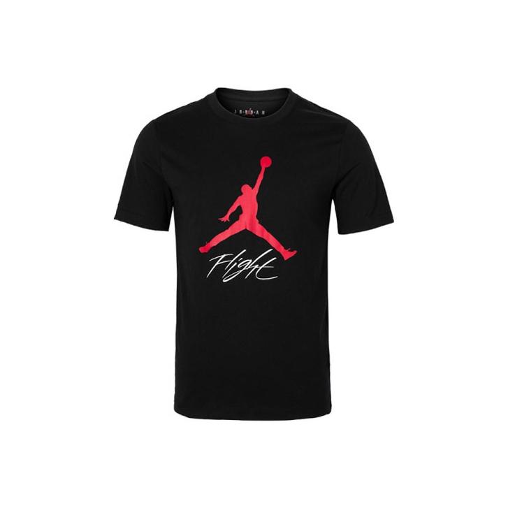 Мужская баскетбольная футболка с короткими рукавами Air Jordan Flight, черная AO0665-010