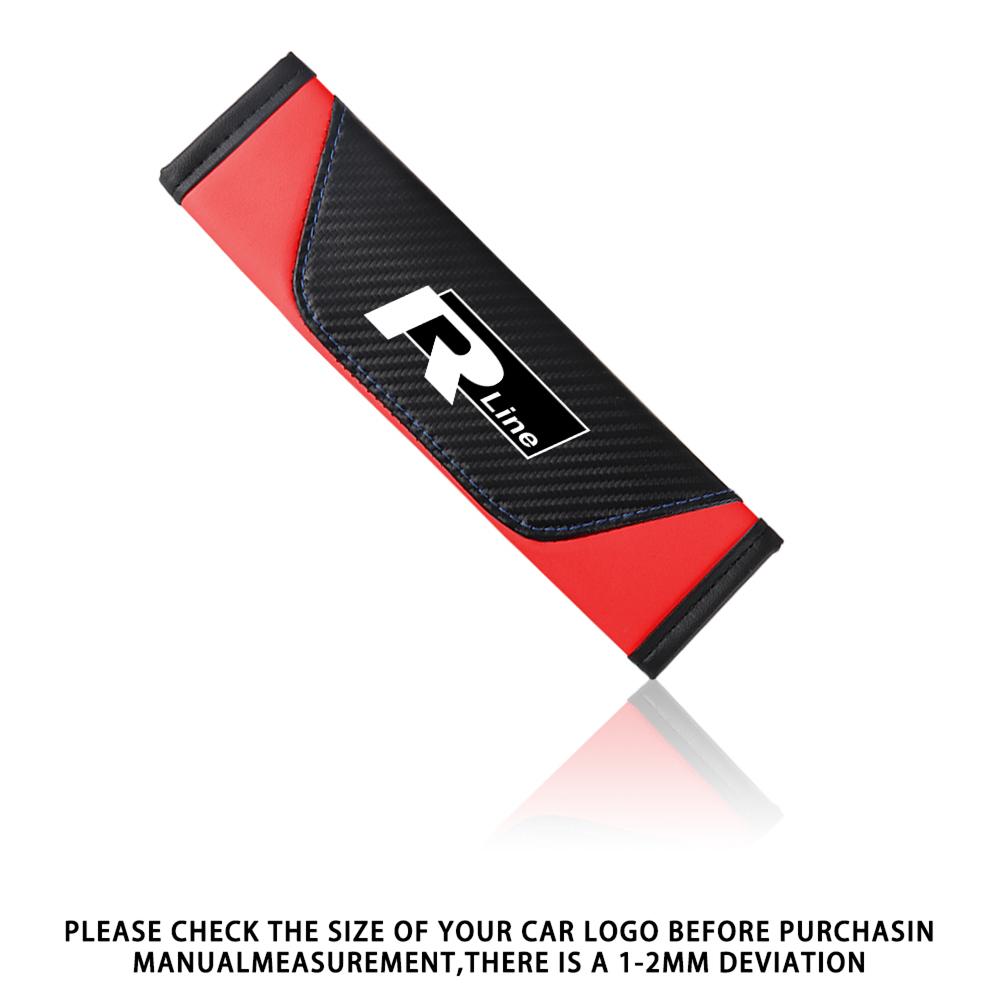 LMN1 Car Interior Carbon Fiber Seat Belt Shoulders Pads Covers Accessories For Volkswagen GTI Golf Polo Passat VW Tiguan Jetta Taigo