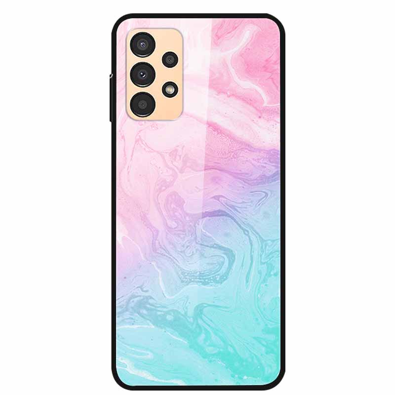 Чехол для Samsung A53 5G 2022 Мраморное Закаленное Стекло Жесткая Задняя Крышка для Samsung Galaxy A33 A73 5G Чехлы для Телефона Защитные Fundas