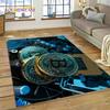 Bitcoin 3D Virtual Currency NFT Area Rug Carpet for Bedroom Living Room Home Sofa Decoration,Children Game Large Decor Floor Mat