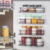 Органайзер для специй, 4 шт., настенная многоярусная полка с клейкими наклейками и винтами для специй, трав, банок и прочего в шкафу