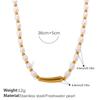Luxury Stainless Steel 18K Real Gold Plated High Quality Natural Freshwater Pearls Gold Bead Necklaces & Bracelets Jewelry Set