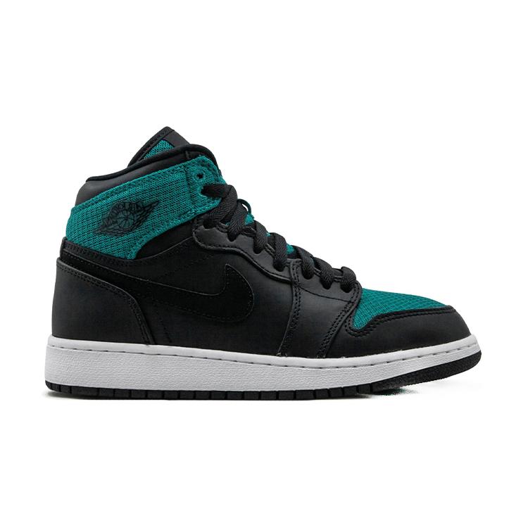 Jordan Air Jordan 1 Retro High Rio Teal High top Children's Basketball Shoes Black Green Teenagers 332148-011