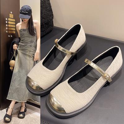Женские туфли Мэри Джейн на платформе, модельные туфли на низком каблуке. Туфли Мэри Джейн на массивном каблуке с ремешком на щиколотке для женщин. Повседневные балетки с круглым носком.