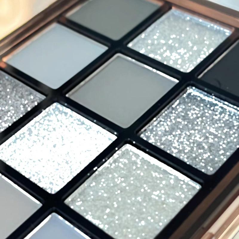 Kappel Dark Knight 15-Color Smoky Eyeshadow Palette - Deep Black & Gray for Bold European & American Makeup