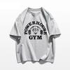 Powerhouse Gym Графическая печать Летние Хлопковые Мужские и Женские Футболки с Короткими Рукавами Уличная Мода