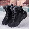 TUINANLE Мужские высокие водонепроницаемые хлопковые кроссовки Женская обувь с теплой вельветовой подкладкой для зимнего использования на открытом воздухе