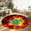 Sporting CP FC Printed Round Crystal Velvet Rug Soft Non Slip Floor Carpet For Bedroom Holiday Gift