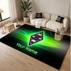 Custom Rug Borussia Mönchengladbach Pattern Print Name Text Soft Non‑Slip Floor Carpet for Home Indoor Decoration