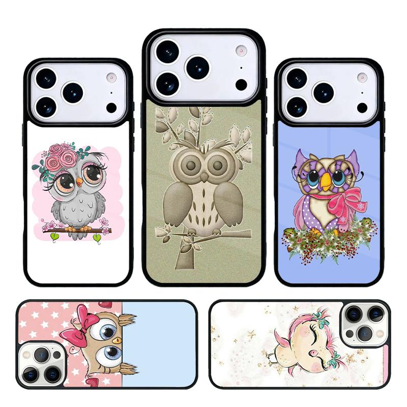 Fashion Cartoon Owl phone case cover Compatible with for IPhone 17air 16e 15 14 13 12 11Pro Max 17 Air