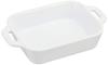 Staub Dish White 14 X Ceramic Gratin Dish Oven Microwave Safe Japanese Dish "Rectangular 11cm" [Authorized Product] 40508-584