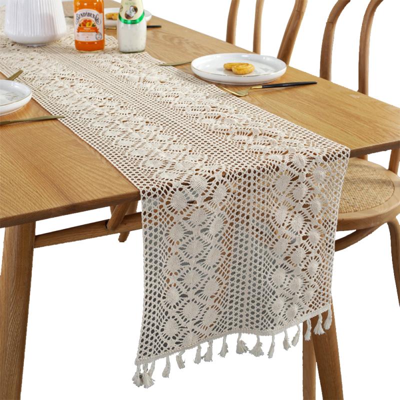 Хлопковая нить Идиллическая скатерть для вязания полой скатерти для украшения стола