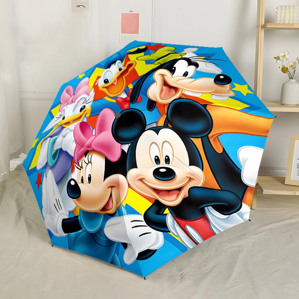 Mickey Mouse characters Automatic Umbrella Compact & Durable 8-Rib Design Lightweight All-Season Travel Fashionable