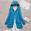 Plus Size White Duck Down Jacket Light-weight Down Jacket Women Inner Cloth Coat Ladies Long Winter Hat Hooded Femal