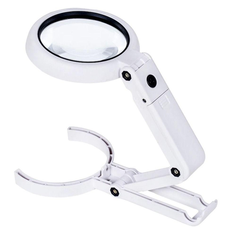 11x 5x Magnifying Glass Stand Folding Lamp Foldable Portable Magnifier Newspapers