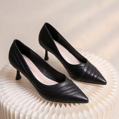 Модная обувь женская осень 2024 года новые женские туфли-лодочки удобные неглубокие офисные туфли женские сексуальные туфли с острым носком Zapatos