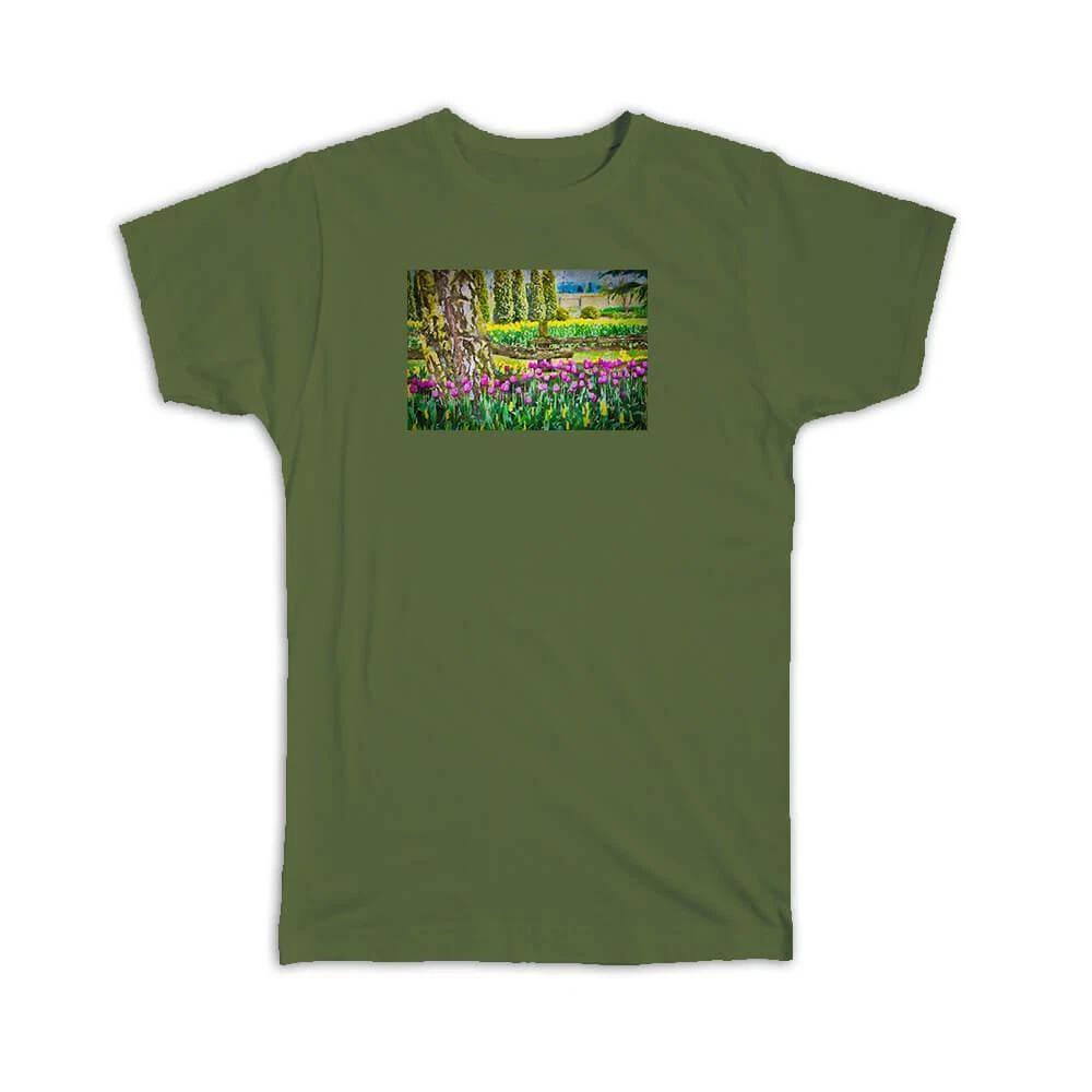 Gift T-Shirt : Watercolor Garden Tulips