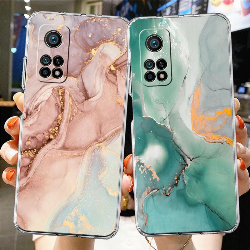 Прозрачный чехол для Xiaomi Mi Poco X3 NFC M3 Pro F3 F1 11 Lite 12 Note 10 11T 9T Прозрачный чехол для телефона с мраморным узором Роскошный крутой