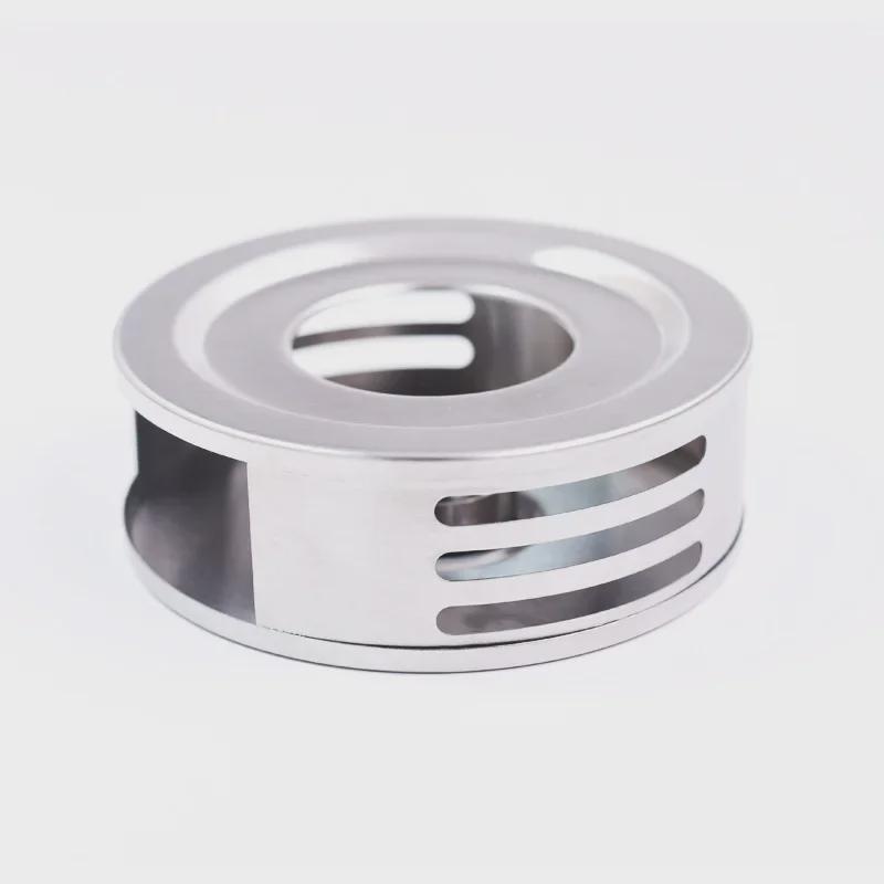 Stainless Steel Tea Warmer: Candle Heated Base for Brewing and Warming Tea