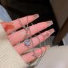 Корейское серебряное ожерелье-цепочка на ключицу с кристаллами циркона в форме сердца, подвеска-звезда в стиле Y2k, ожерелья для женщин, эстетичные украшения, подарок