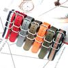Nylon Strap 18mm 20mm 22mm 24mm Five-Ring Premium Weave Men Women Watch Band Bracelet Heavy Duty Stainless Steel Buckle