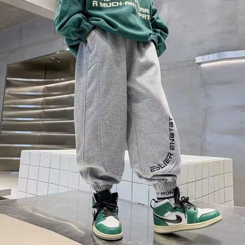 Брюки для мальчиков весна-лето-осень Брюки для детей и подростков Тонкие детские спортивные прямые брюки Модные брюки с тремя полосками Модные