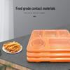 Disposable Five-Compartment Meal Box with Anti-Theft Clip