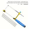 Coping Saw Heavy Duty Metal Hand Saw Fast Cutting Non-slip Hacksaw with 16 Replacement Steel Saw Blade Woodworking Tool Kit for Wood Metal Cutting