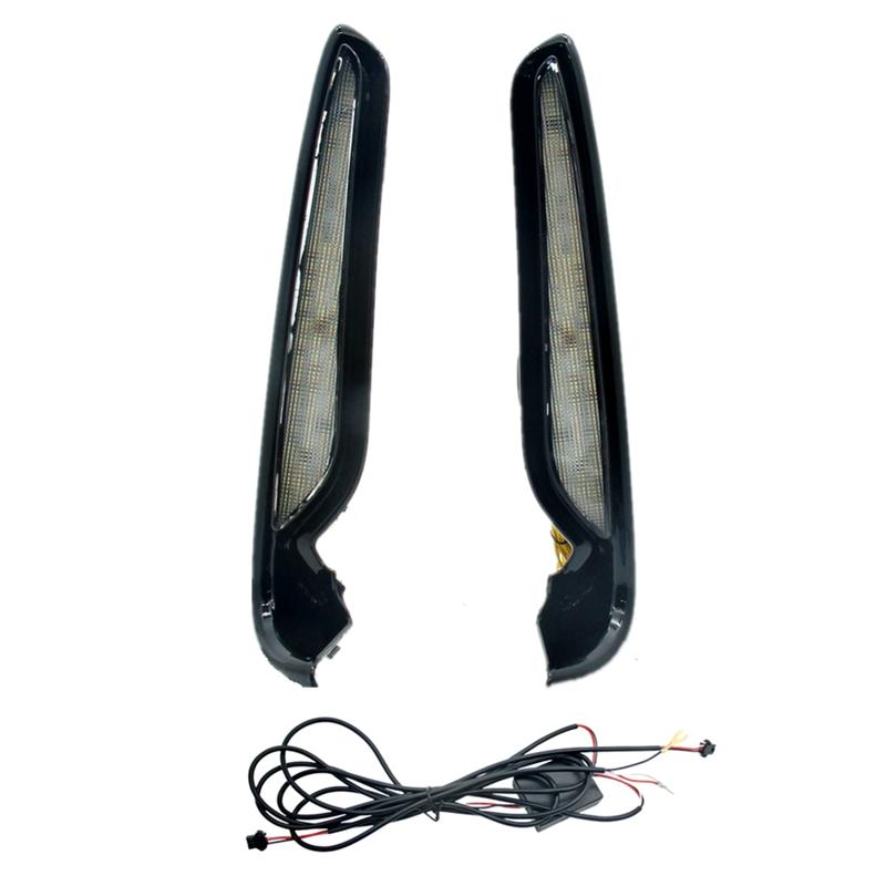 Daytime Running Lights For Honda Civic Type R 2024 LED Fog Lamps DRL With Amber Turn Signal Blue Night Light