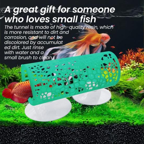 Туннель для петушка с присоской, полый спальный туннель для петушка, маленькая рыбка, креветки, игрушечный туннель для аквариума, украшения для аквариума, аксессуары для аквариума