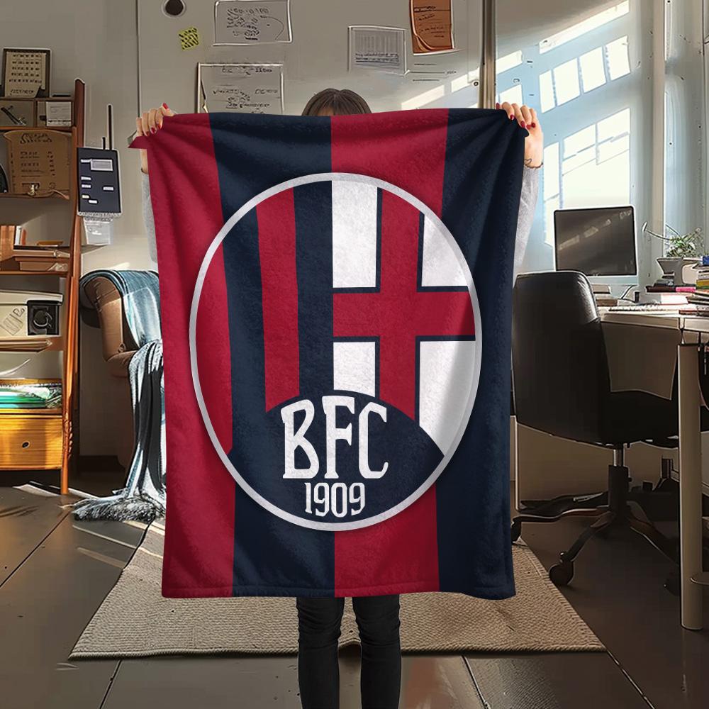 AS Bologna Calcio  Print Flannel Blanket, High quality Comfortable for All Seasons, Home Decor, Warmth and Comfort