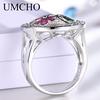 Umcho Серебряное кольцо с цветком на годовщину дня рождения, День святого Валентина, ювелирные изделия, подарки для женщин, жены и девочек