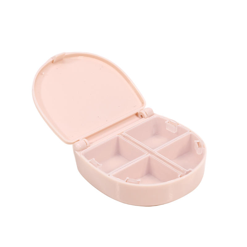 Small Pill Case Portable Pill Organizer Pills Container for Pocket 4 Compartments Daily Compact Travel Medicine Holder
